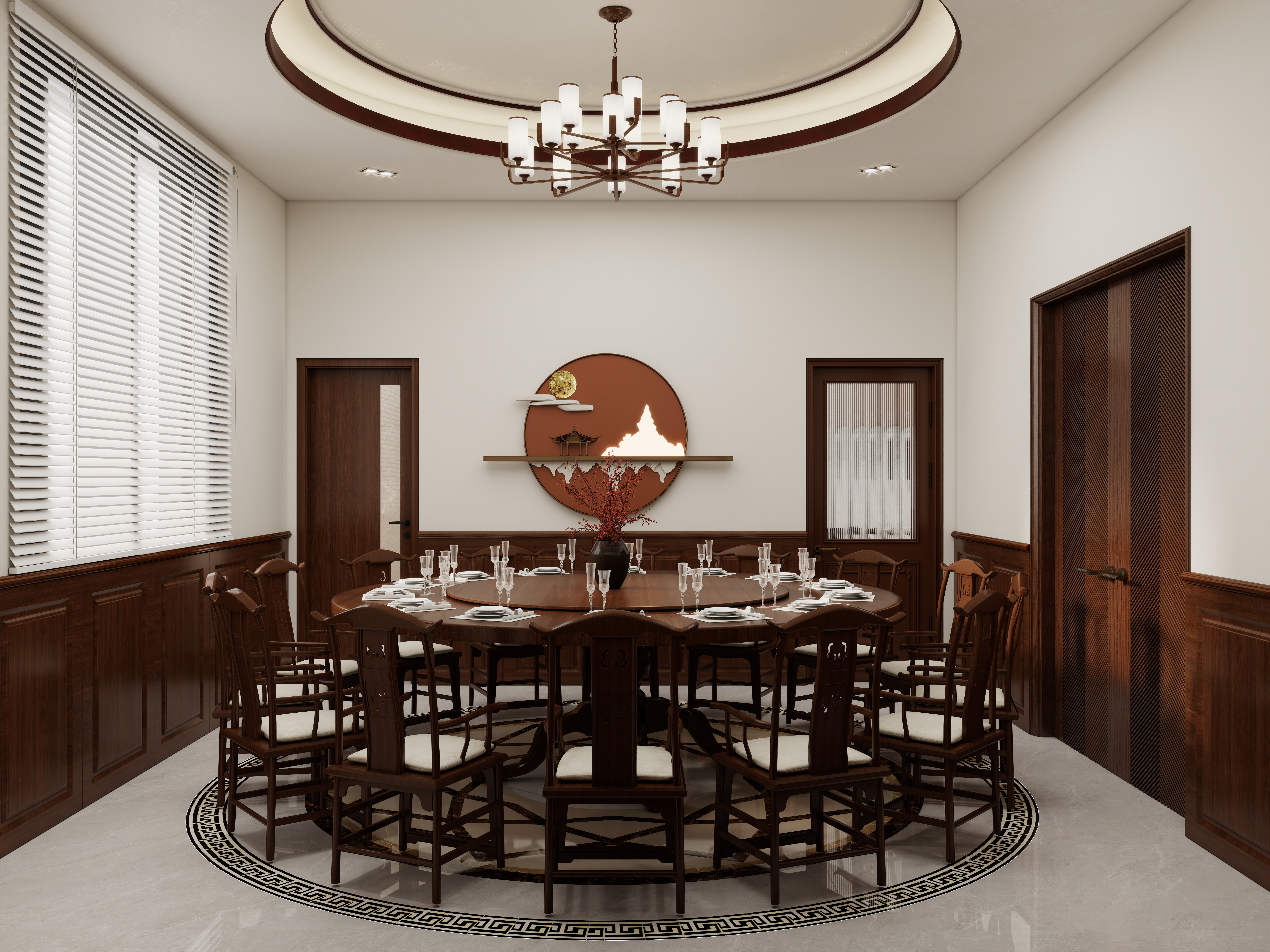 壹诺设计工作室-新中式装修效果图