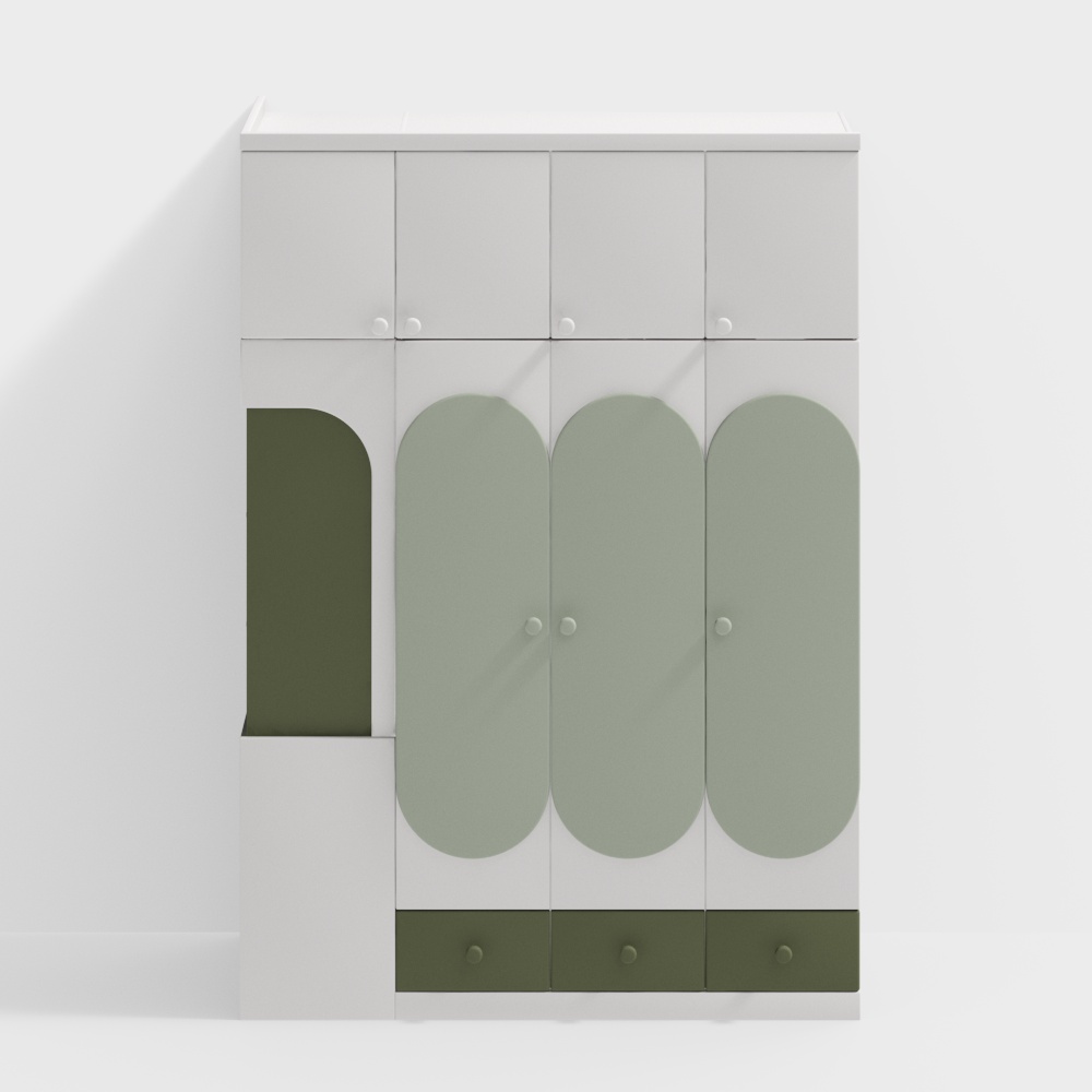 L03平行树屋床定制空间案例衣柜