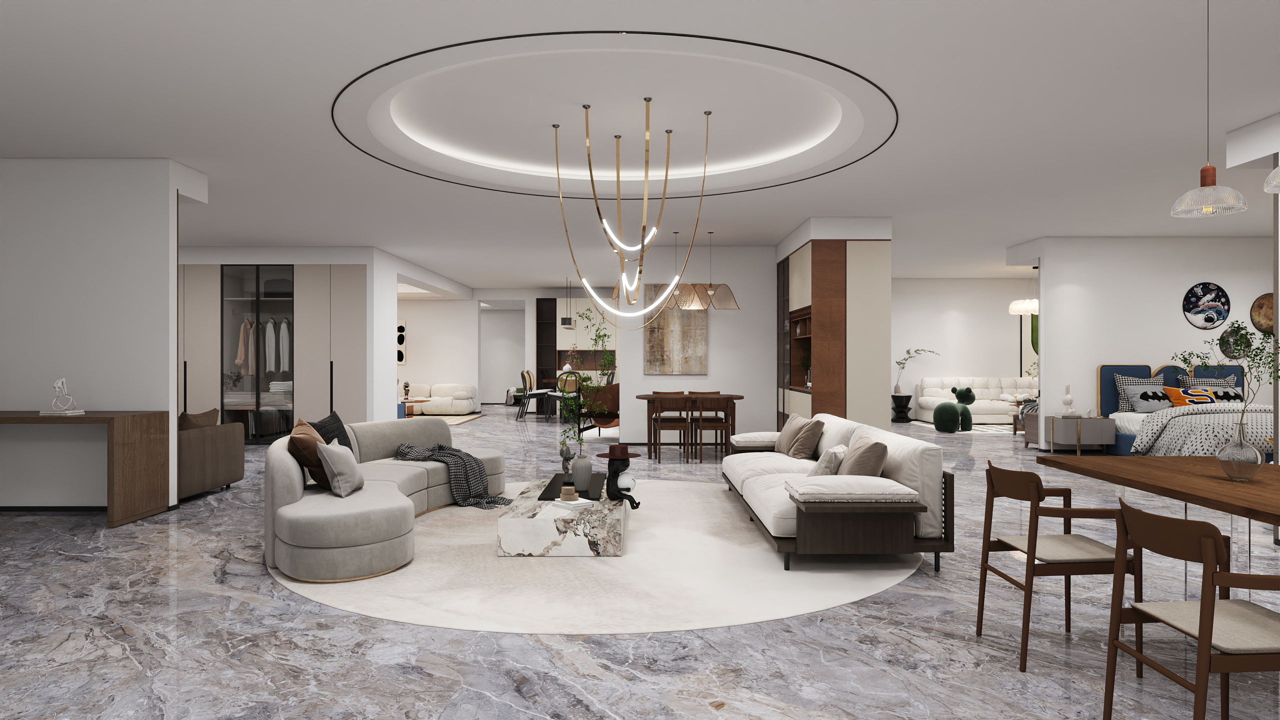 四叶草~玲-现代简约2371㎡-装修设计方案