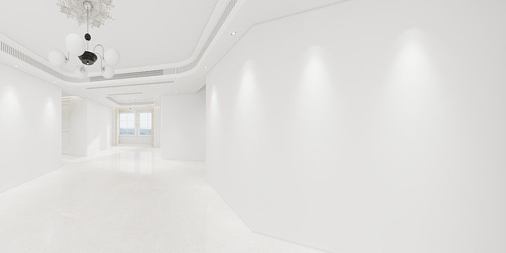 DobbyQiu多比邱-1、法式风格户型，客餐厅设计-装修设计方案