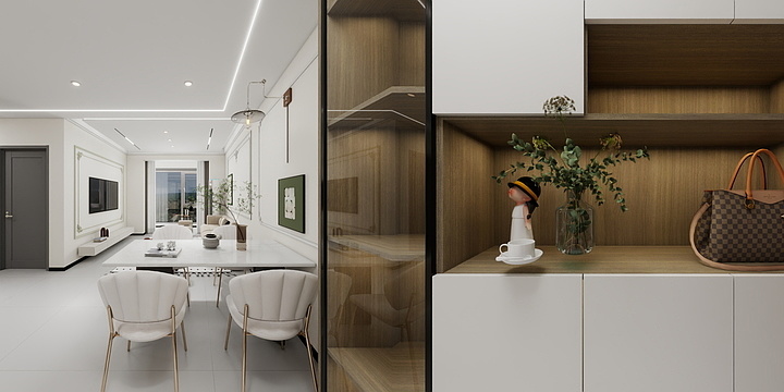 设计师杨桦-95㎡湖山春晓三居一卫-副本-装修设计方案