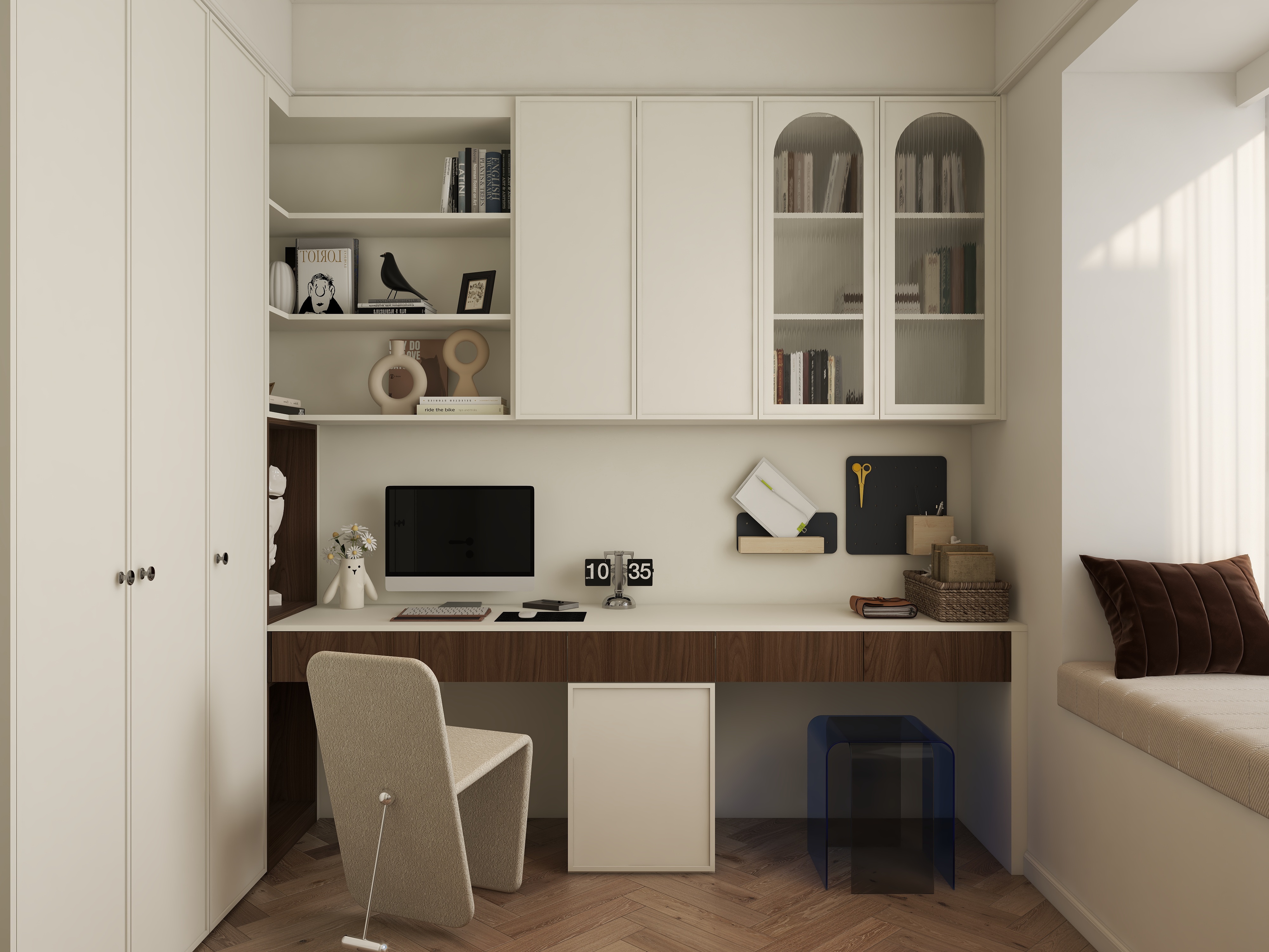 兿創-旧改轻复古三室装修效果图