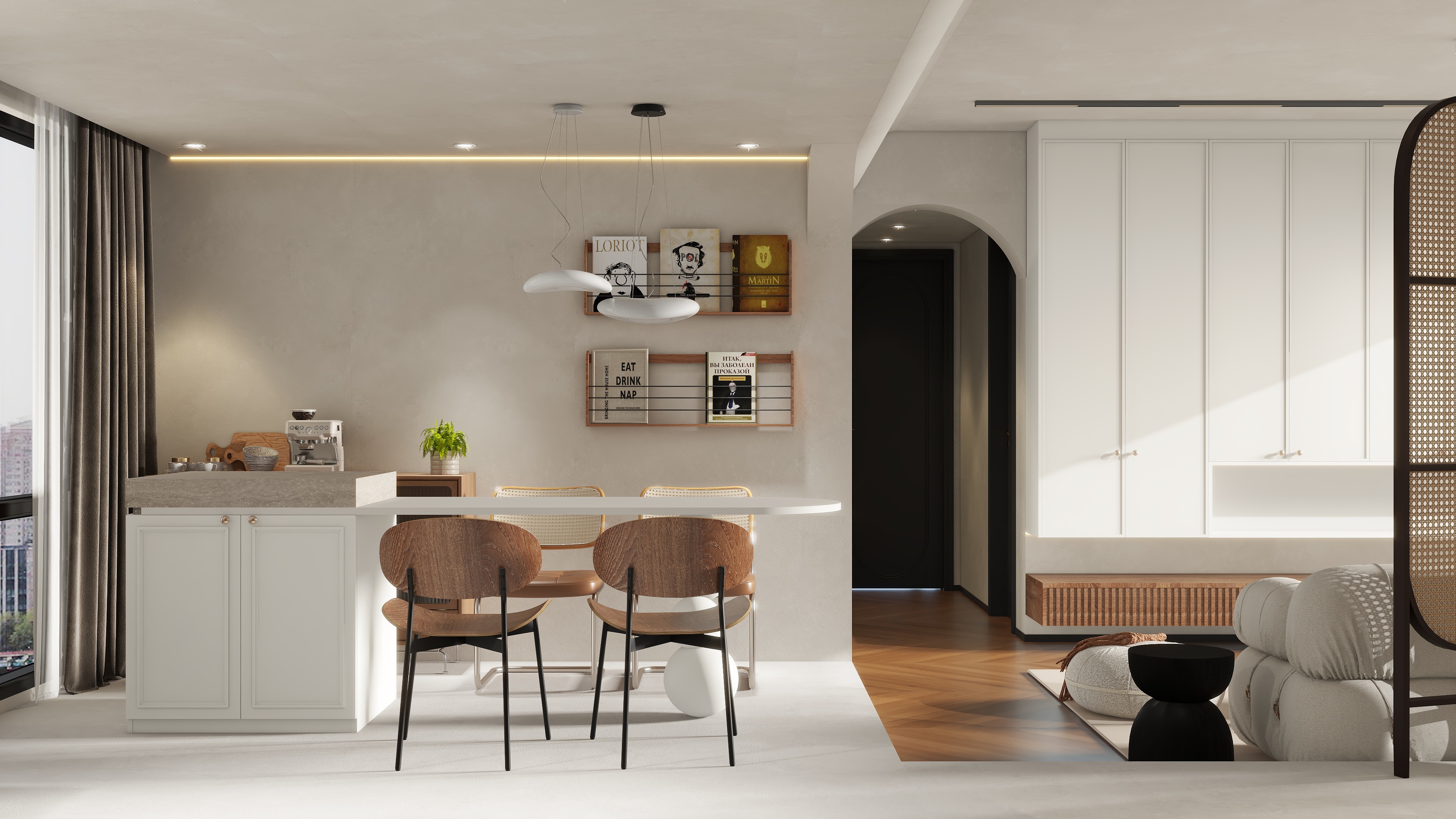 设计师珂源-云科府侘寂107㎡4室装修效果图