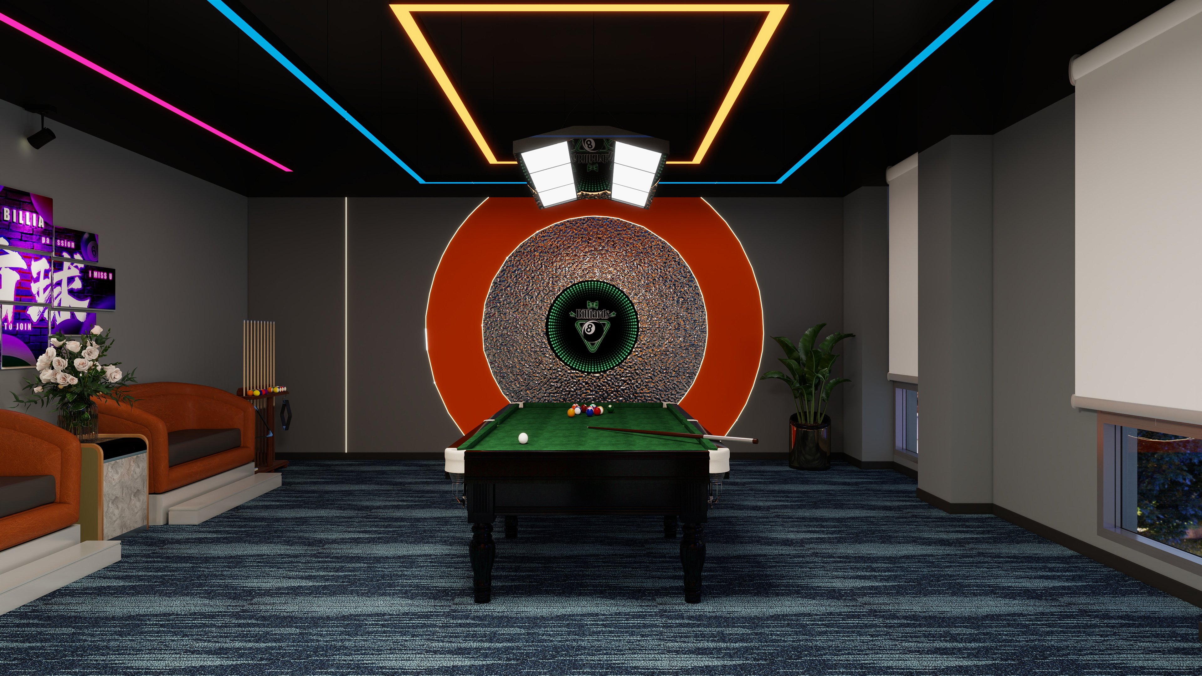 敦高装饰葛志红-沪南路棋牌桌球会所-装修设计方案