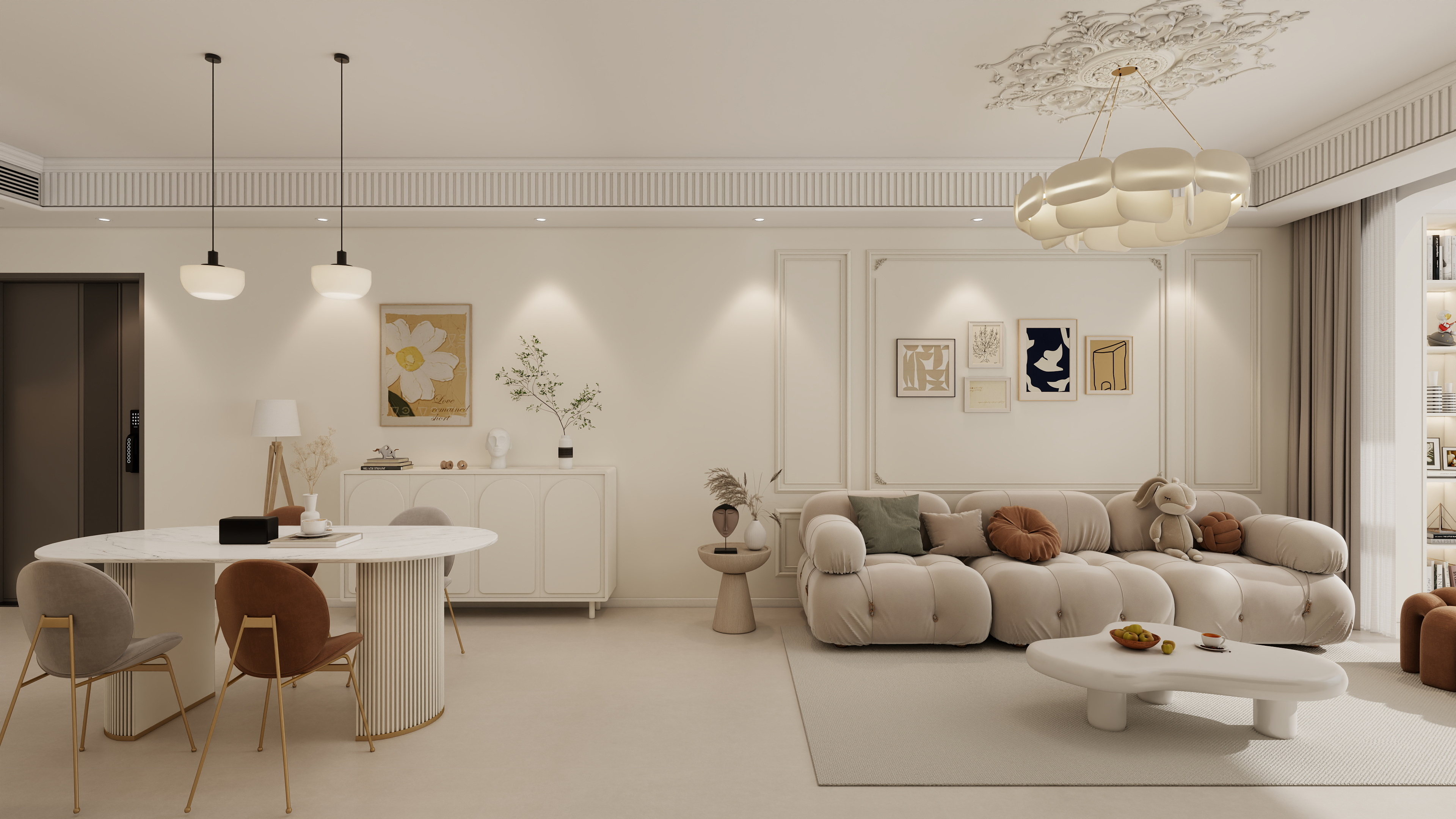 LS设计-刘闪-云浦100方（现代奶油）-装修设计方案