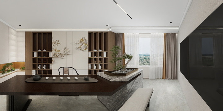 柒馨设计-茶室-装修设计方案