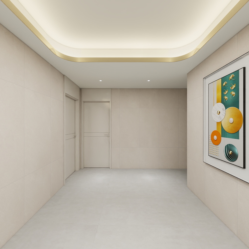 归境设计-《奶咖》奶油风复式五房装修效果图