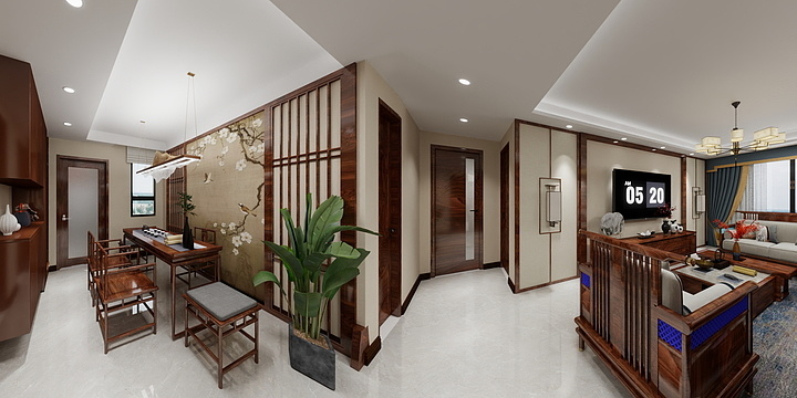 朱卫方设计工作室-63号院中式风格-装修设计方案