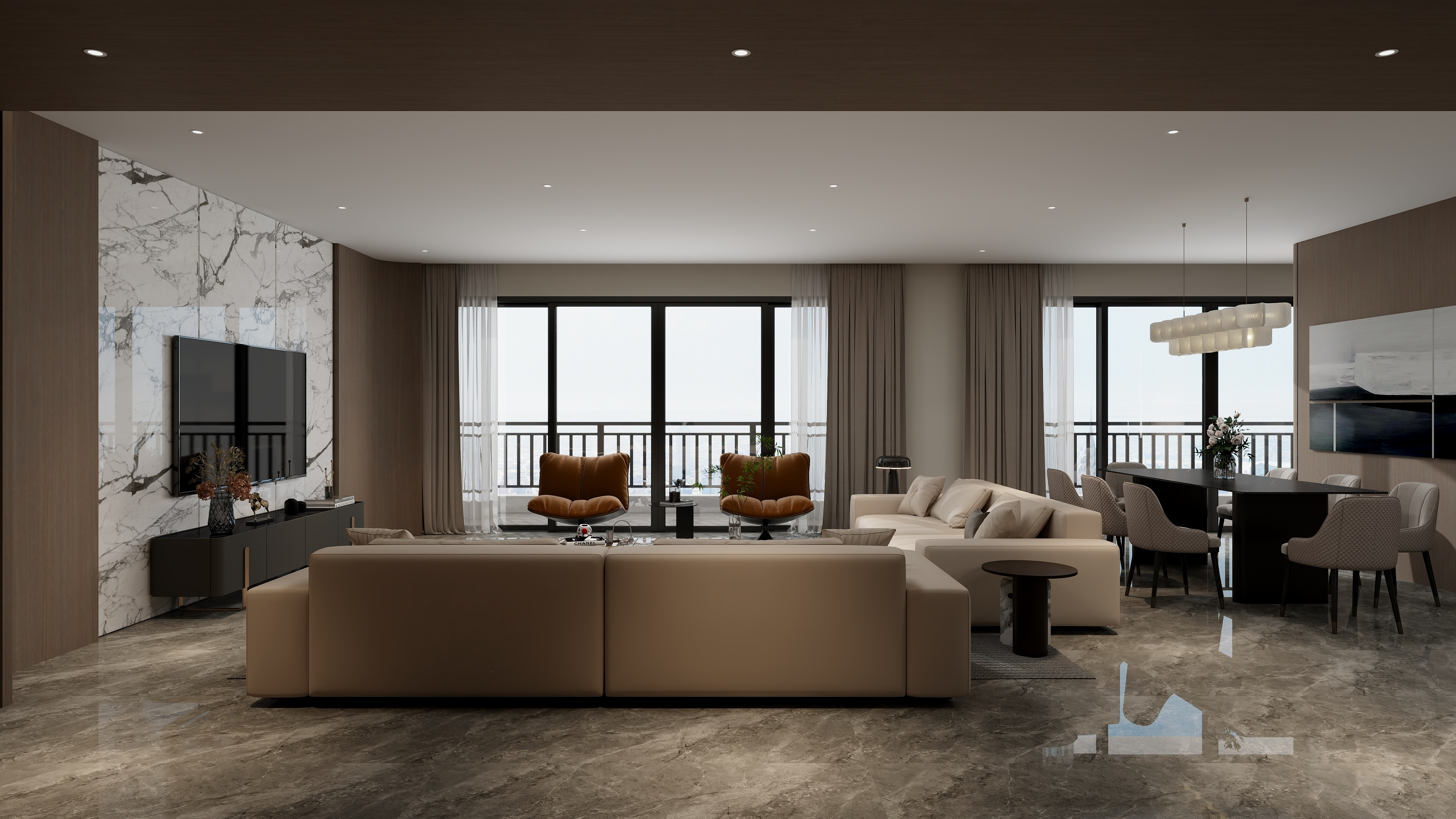 STARS星空设计-意式客餐厅装修效果图