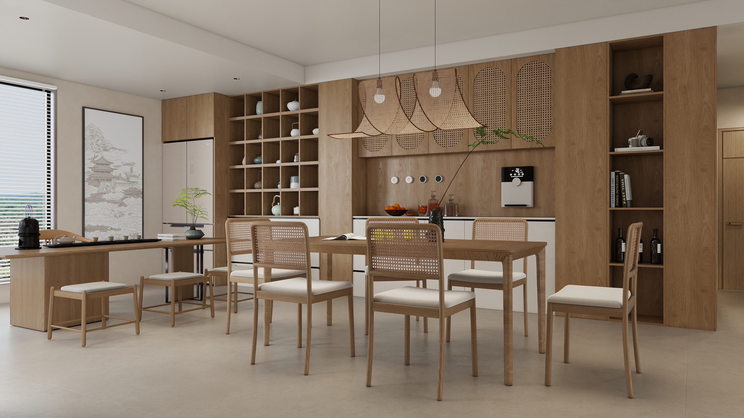 宋式美学客餐厅-装修设计方案