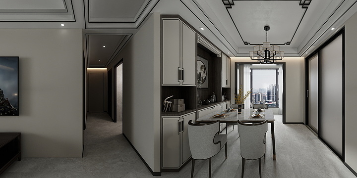 墨名堂空NkWS-新中式鱼化133-装修设计方案