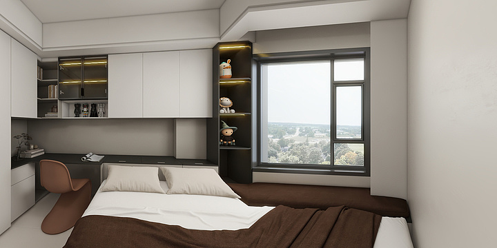 牛马点一杯咖啡-吾悦首府33-3104-装修设计方案