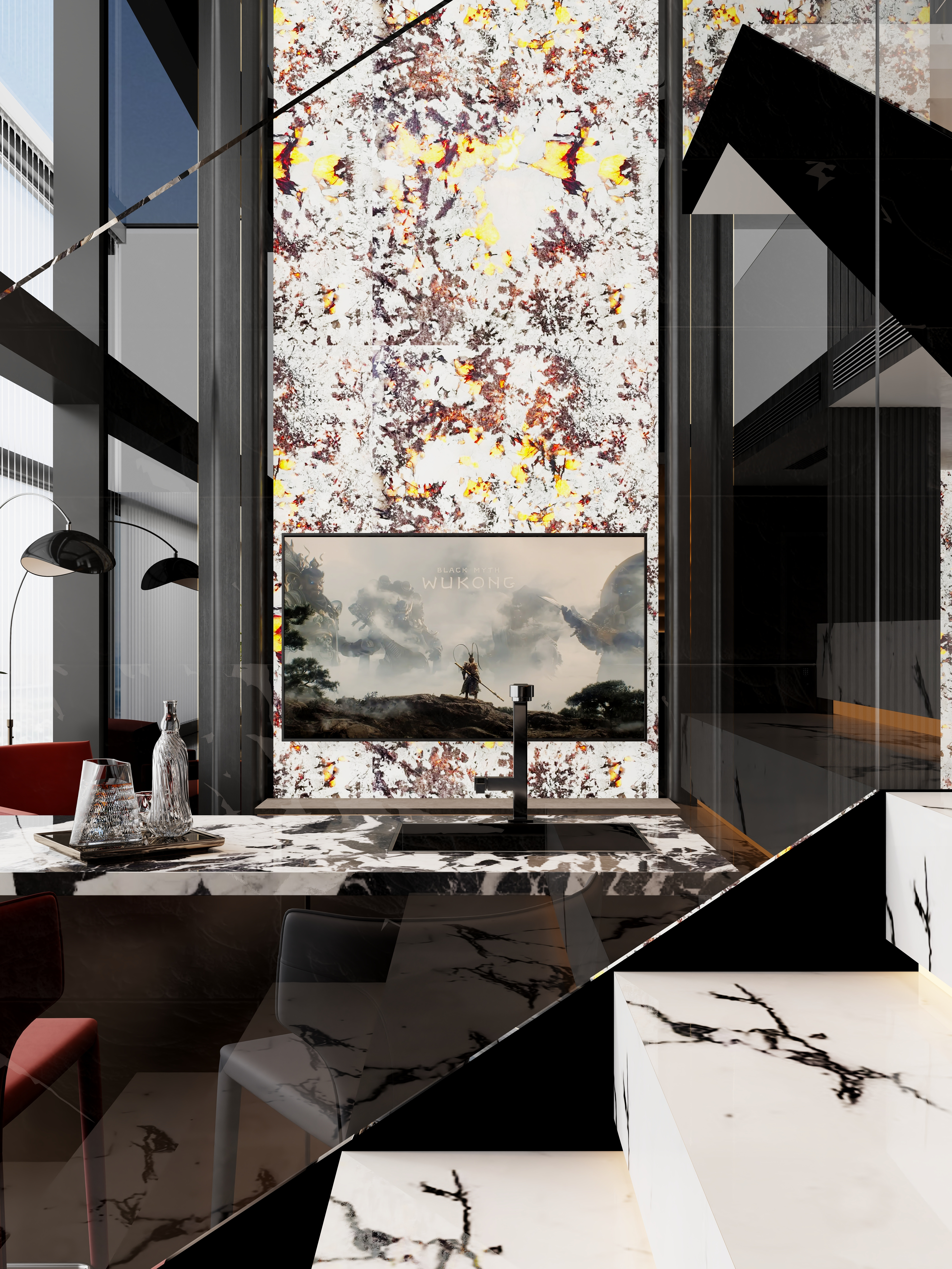 Gioia.-暗黑意式轻奢别墅-装修设计方案