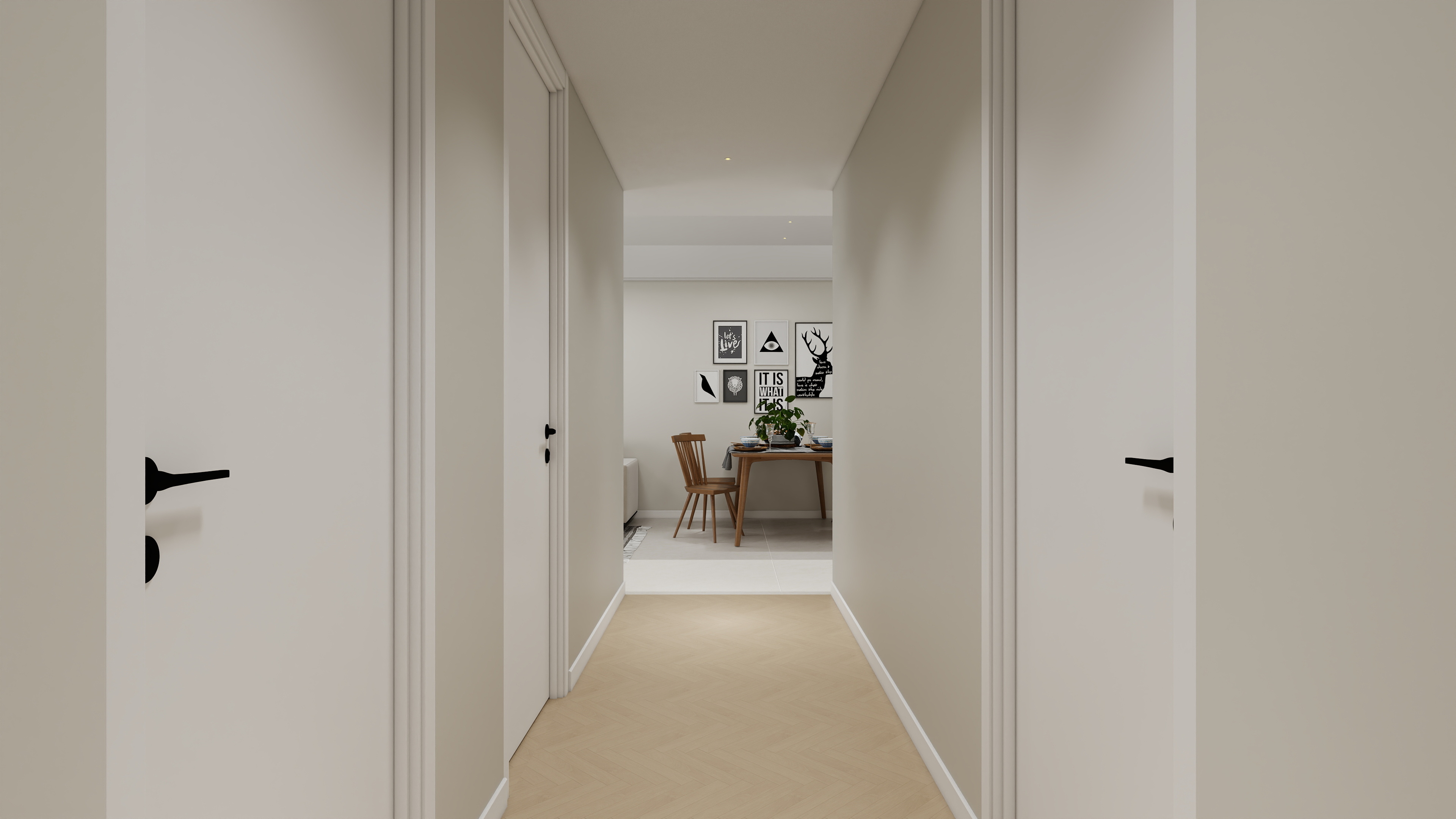 淮安大舍设计-海德公园北欧81㎡3室装修效果图