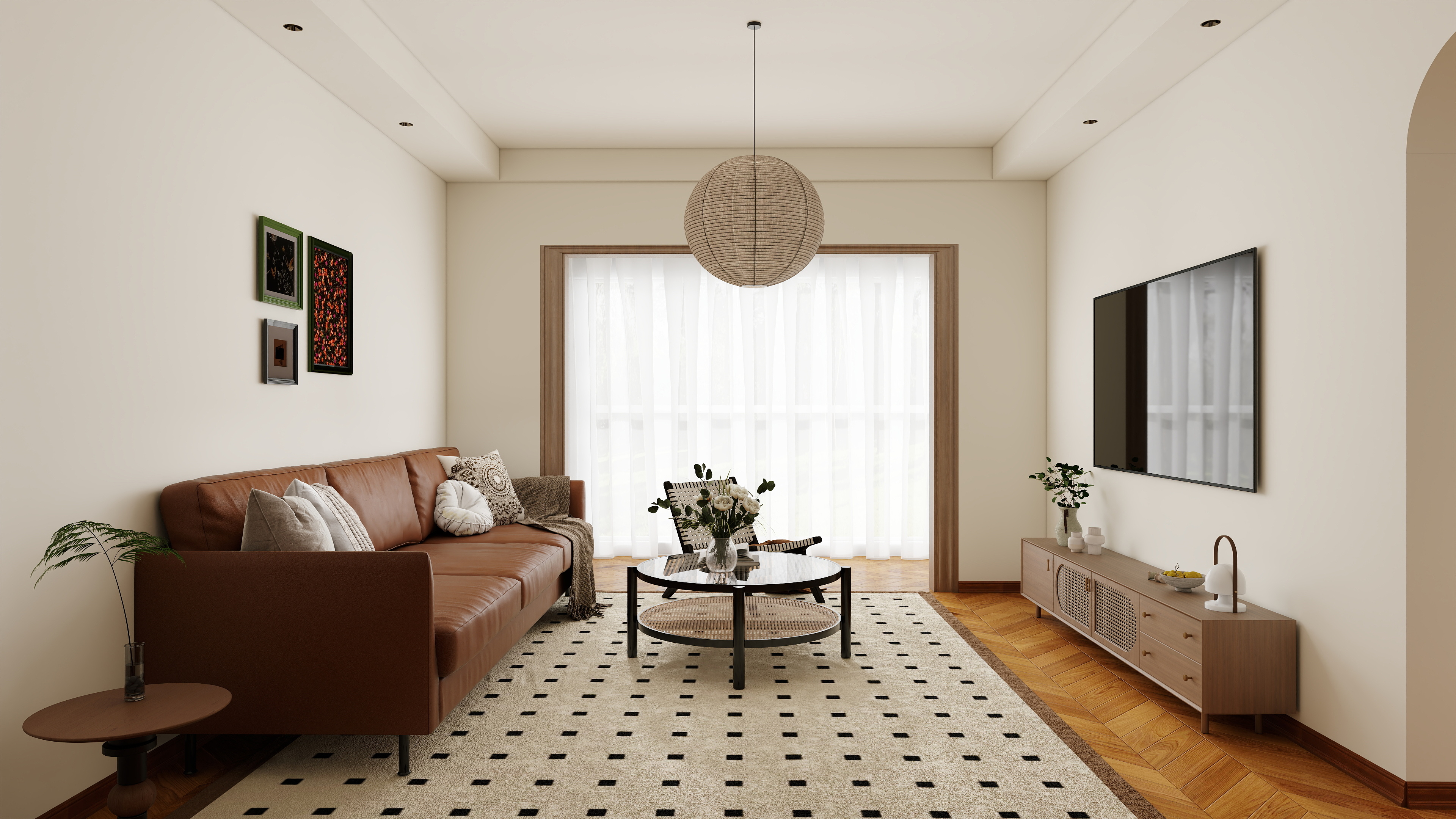 恒一装饰-悦江苑127㎡中古风-装修设计方案