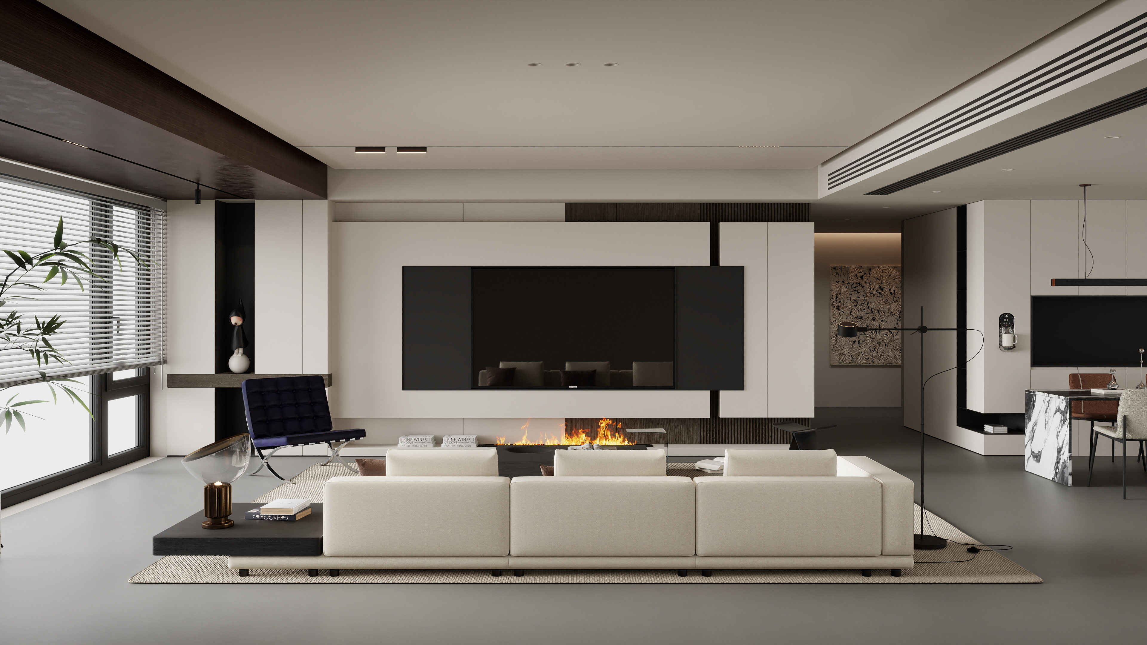 华山李师傅-方案1:现代客餐厅-副本 - 副本-装修设计方案