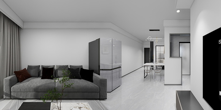 锦佳全案设计师-春晓四期80平东边户黑白灰-副本-装修设计方案