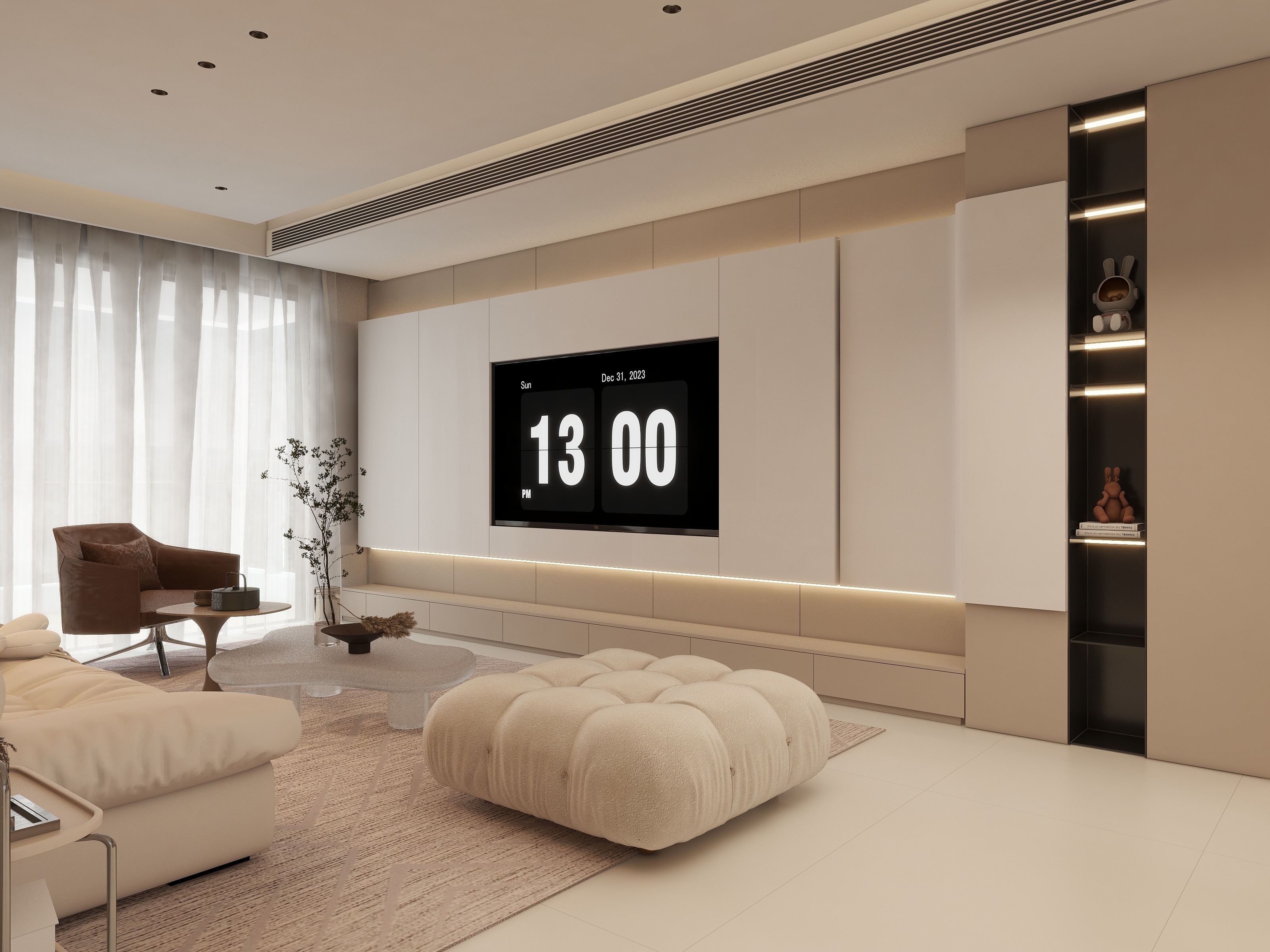 A严志胜-奶油132㎡2室-装修设计方案