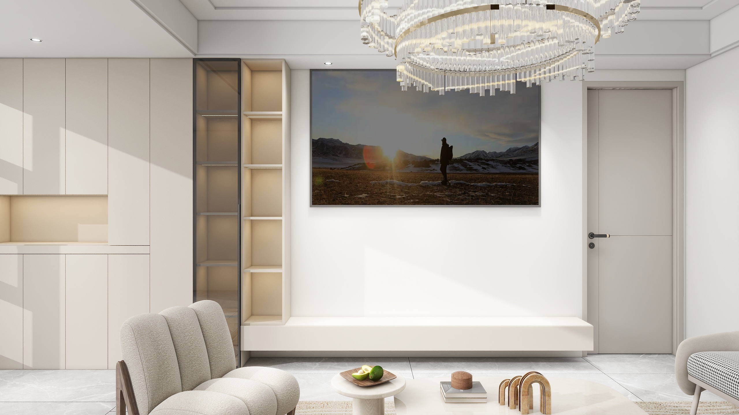 设计师玉京子-天悦域荣奶油装修效果图