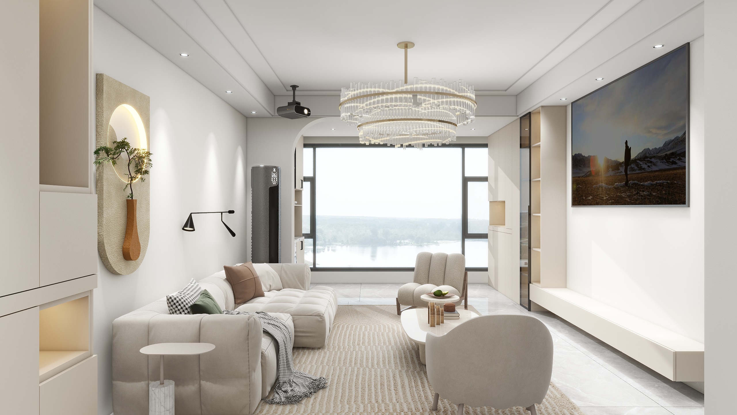 设计师玉京子-天悦域荣奶油装修效果图