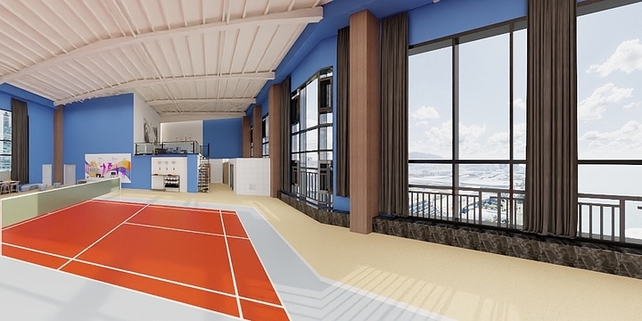 喣沫-羽毛球俱乐部-装修设计方案