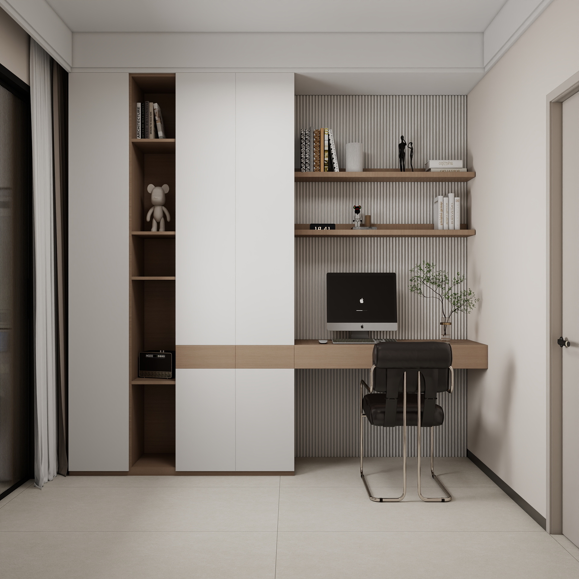 100元设计方案-123m²奶油简约风格设计装修效果图