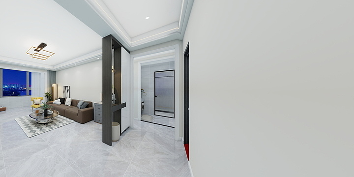 室内设计CAD-瑞城龙华庭4号楼1606高档住宅-装修设计方案