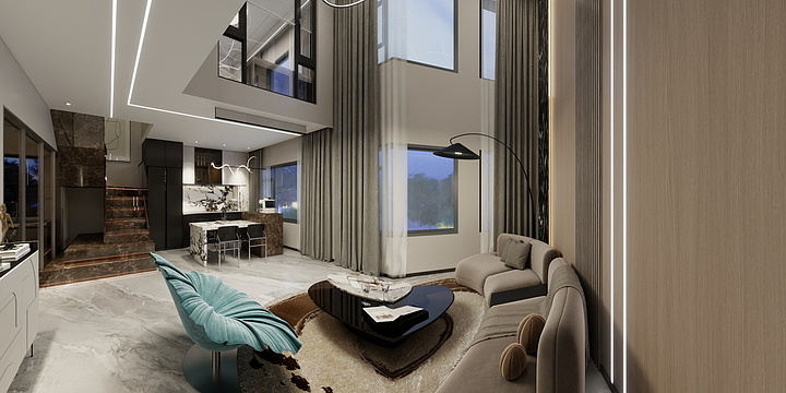 晋城装修设计浩天-摩登星宿D-302设计方案-装修设计方案