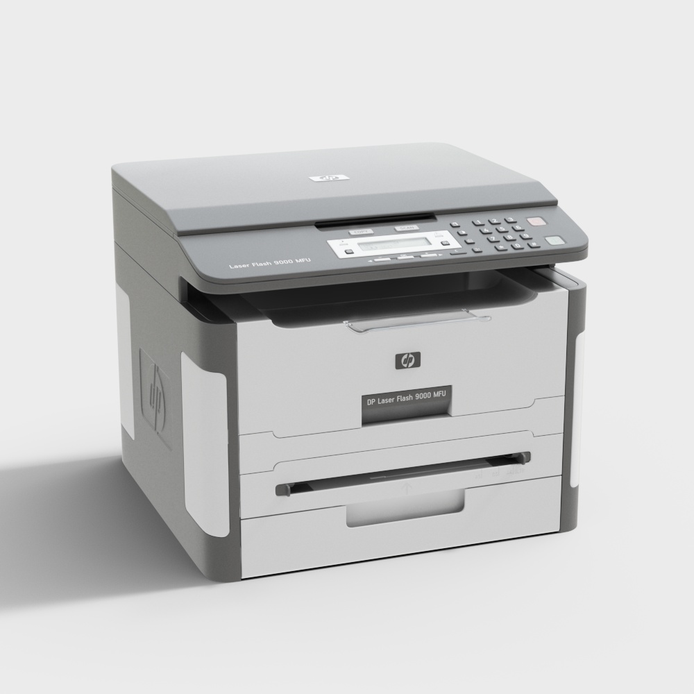 现代办公室打印机3D模型