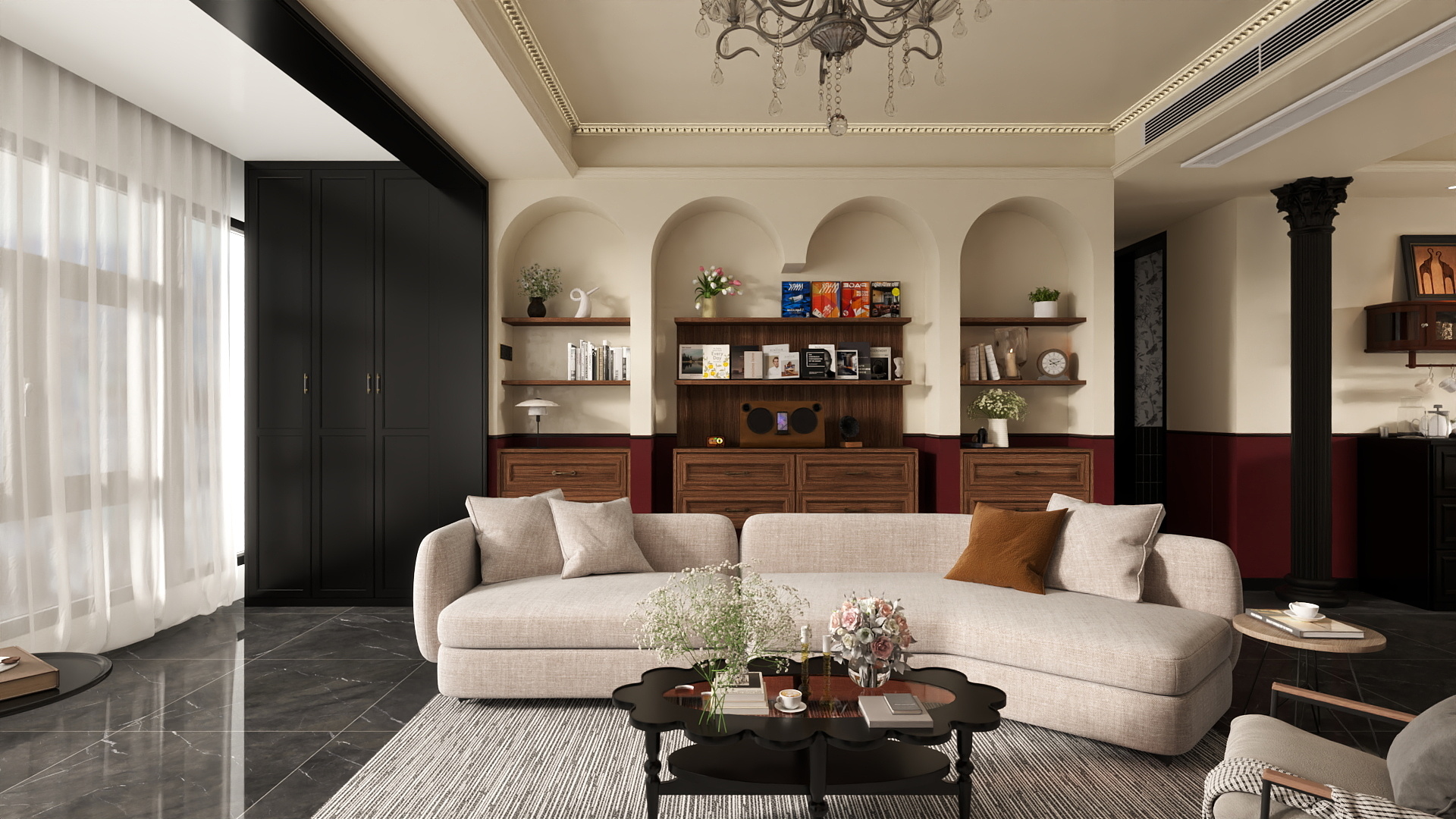 A周素人设计-141平古典之家装修效果图