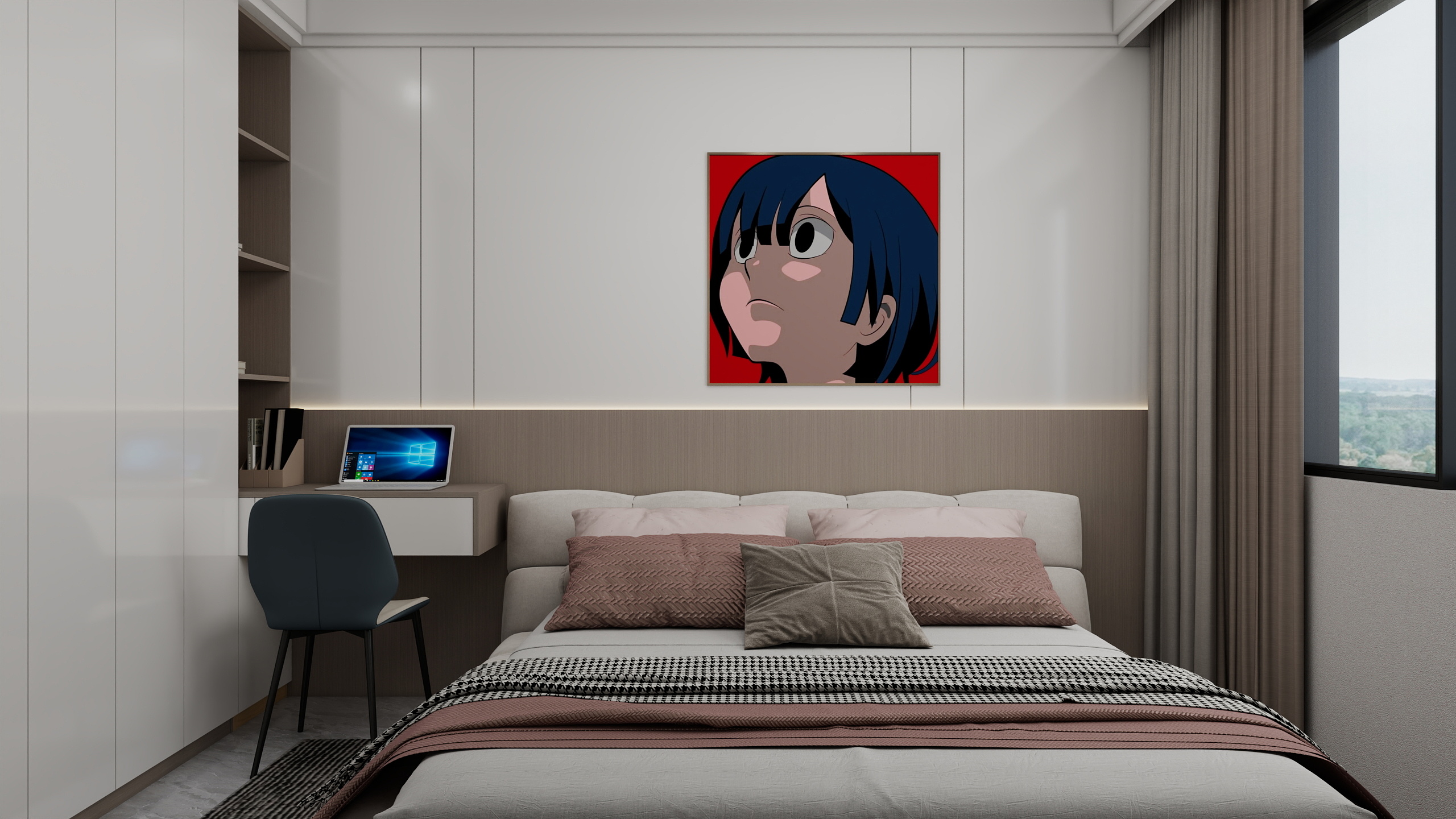 巾木设计工作室-现代男孩卧室-装修设计方案