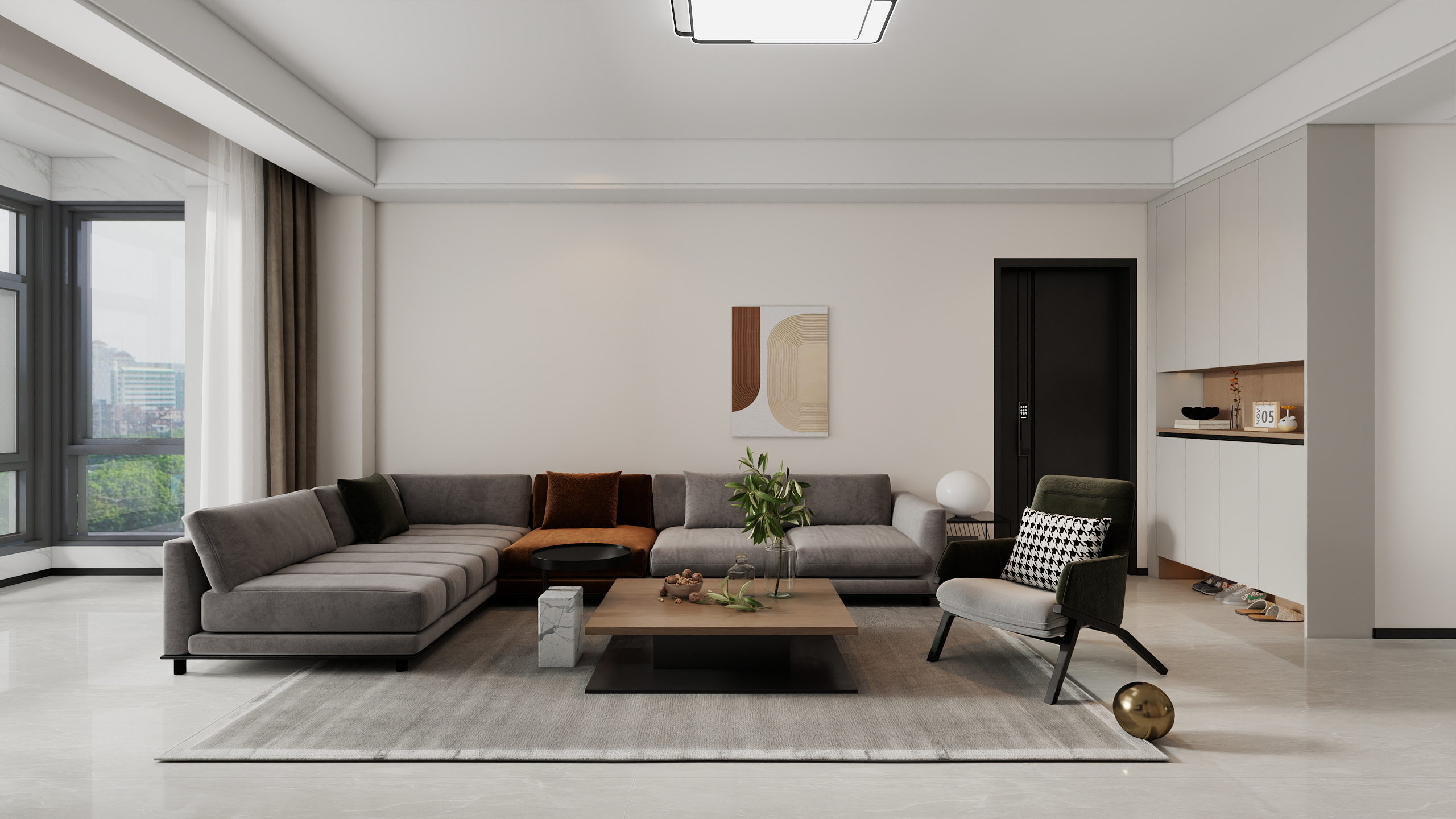 全屋定制设计321-通山县新职教墨香苑小区279㎡6室装修效果图