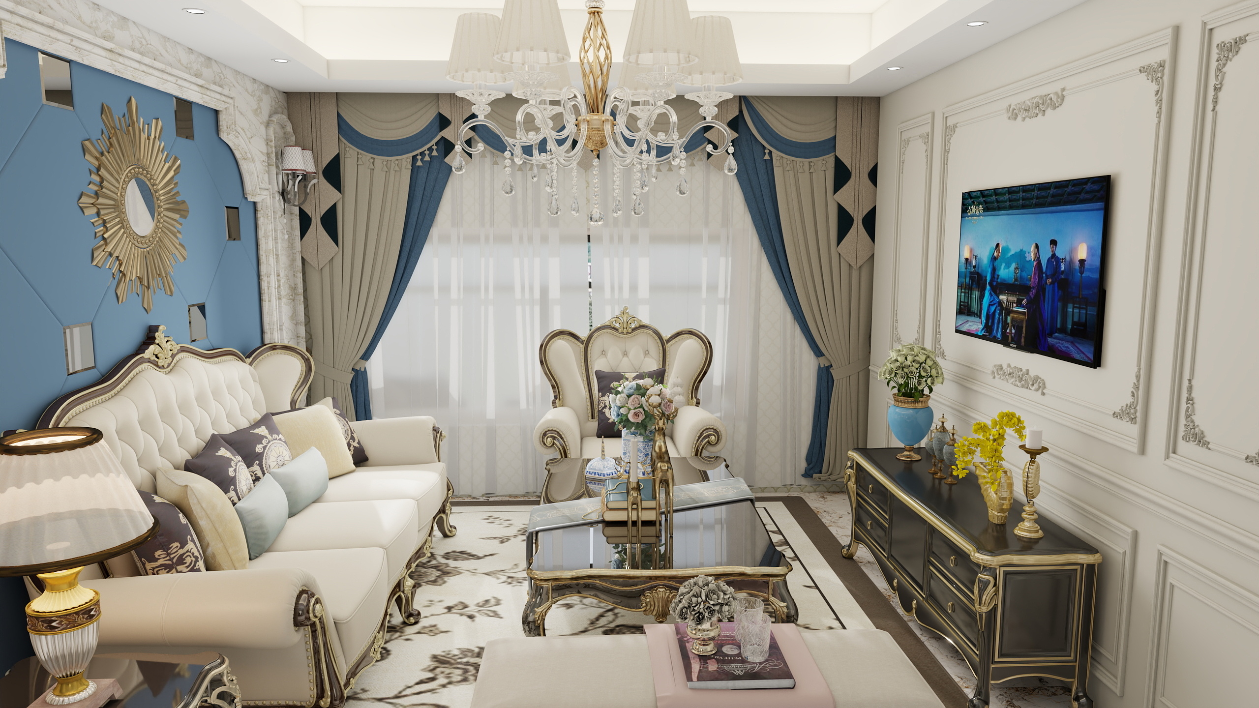 CarsonqBgx-融创海逸长洲一期98平-装修设计方案