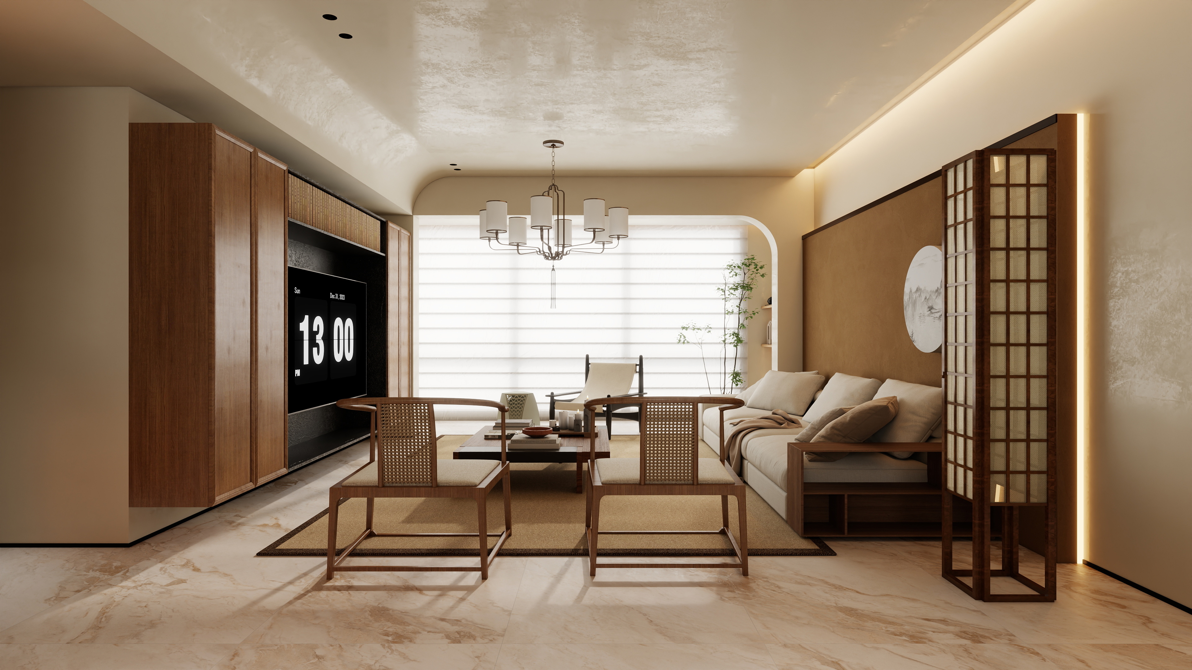 骑摩托的装修仔-诧寂新中式      置悦城贵安馨苑  -装修设计方案