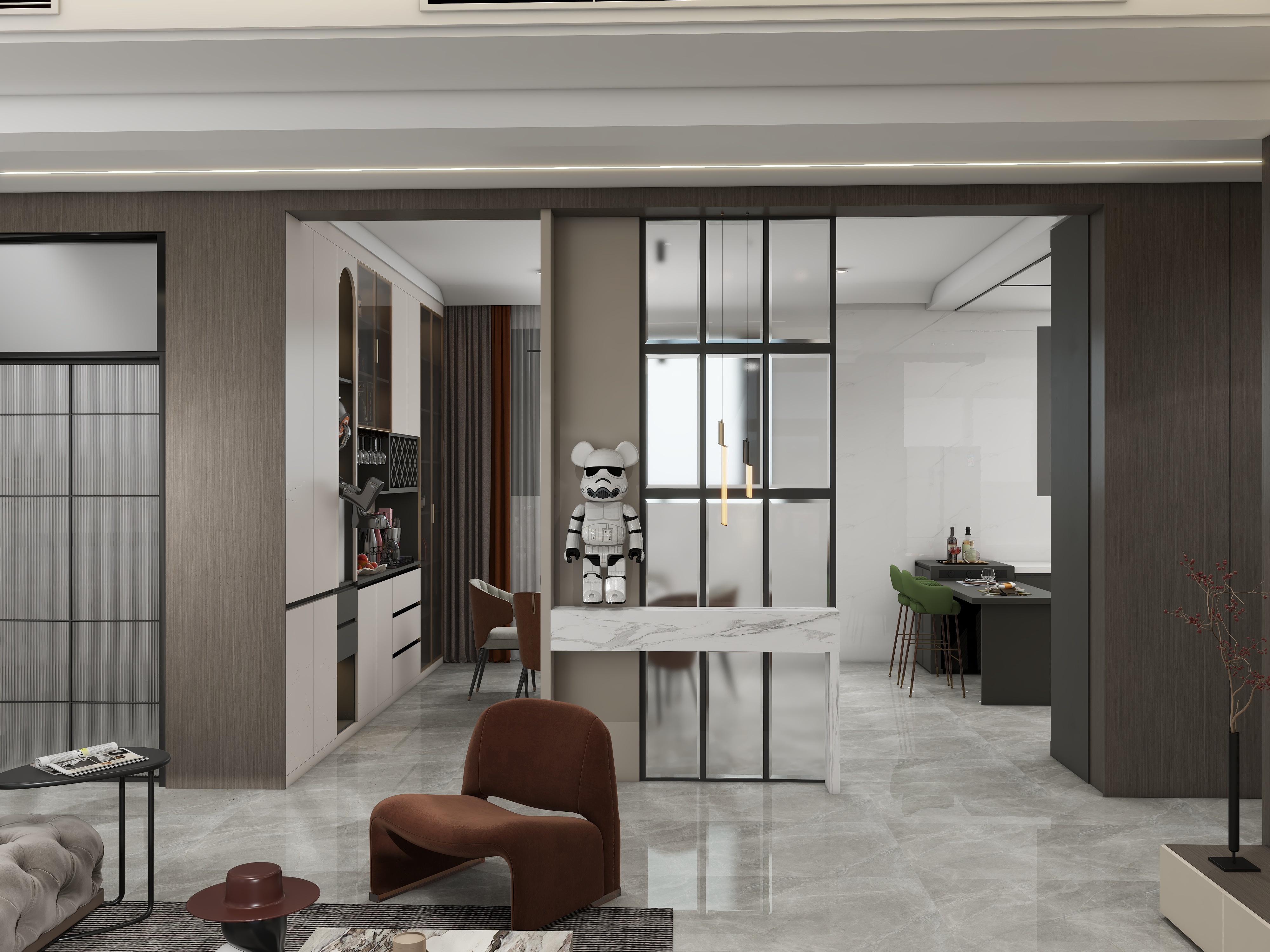 南皮室内整装设计-173㎡3室 轻奢装修效果图