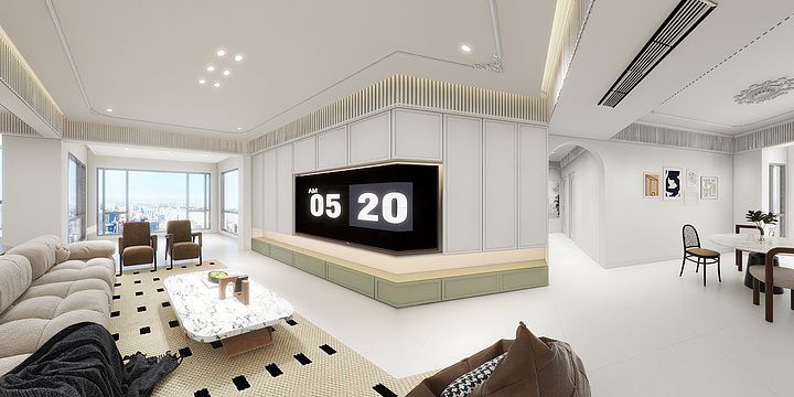 666设计小刘-东方巴黎湖岸15栋~-装修设计方案