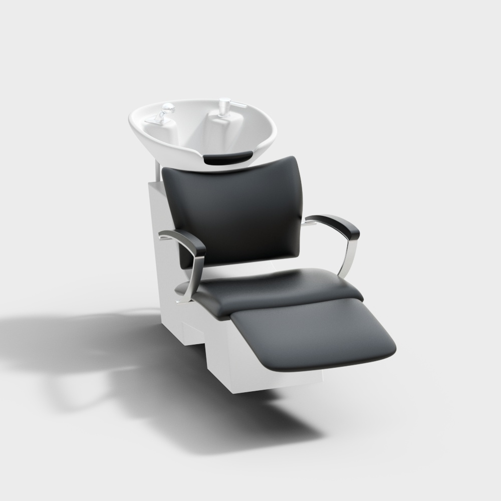 现代美发店洗头发椅3D模型