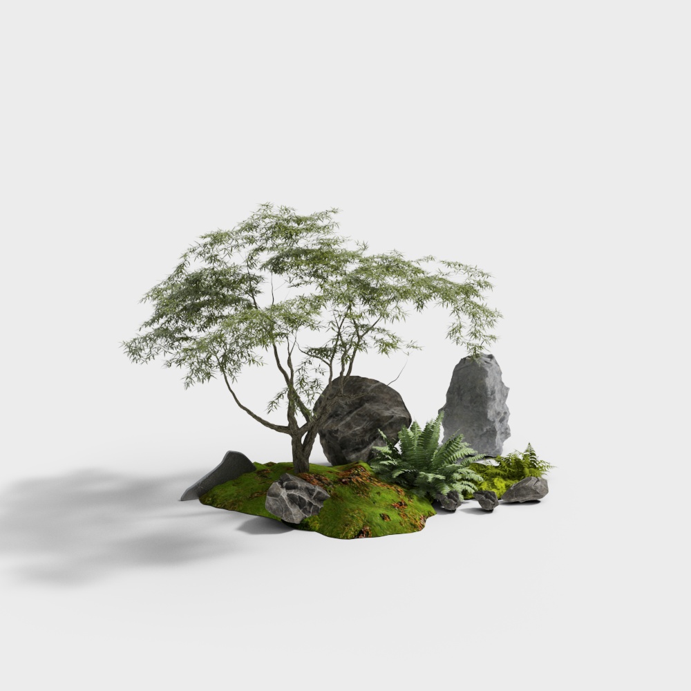 新中式茶室景观小品
