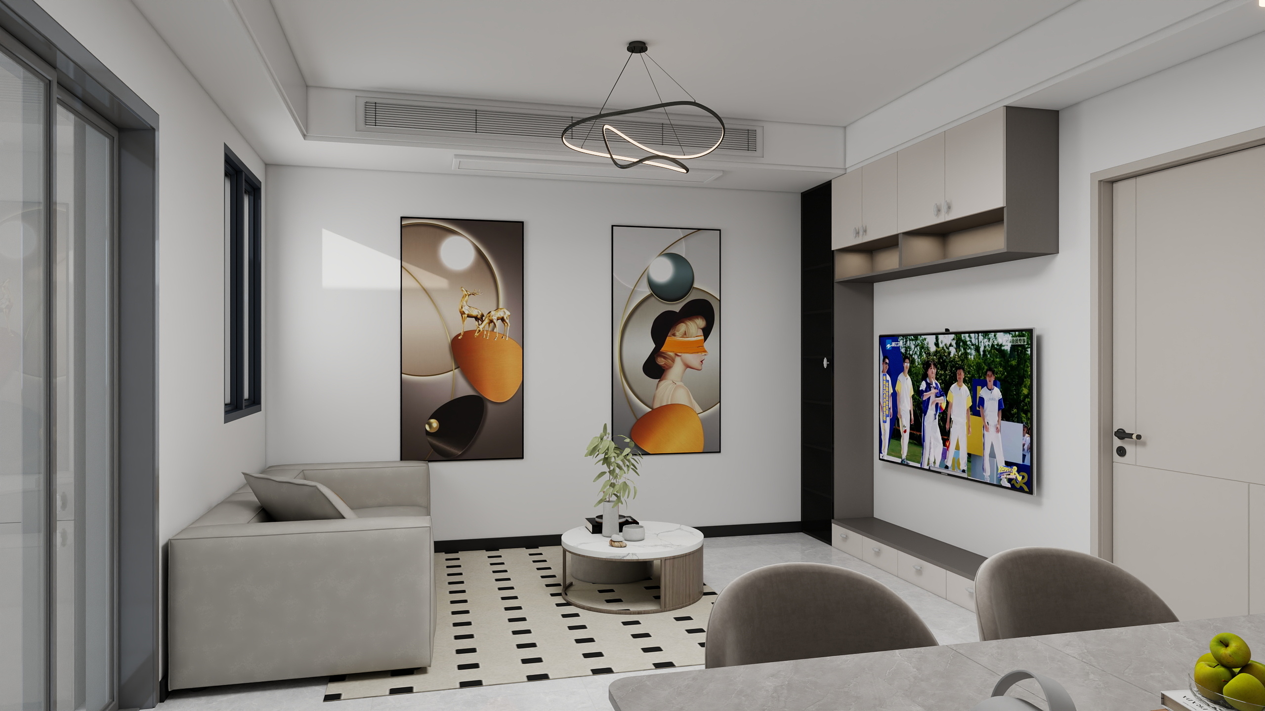 耀鼎空间设计-89㎡2室-装修设计方案