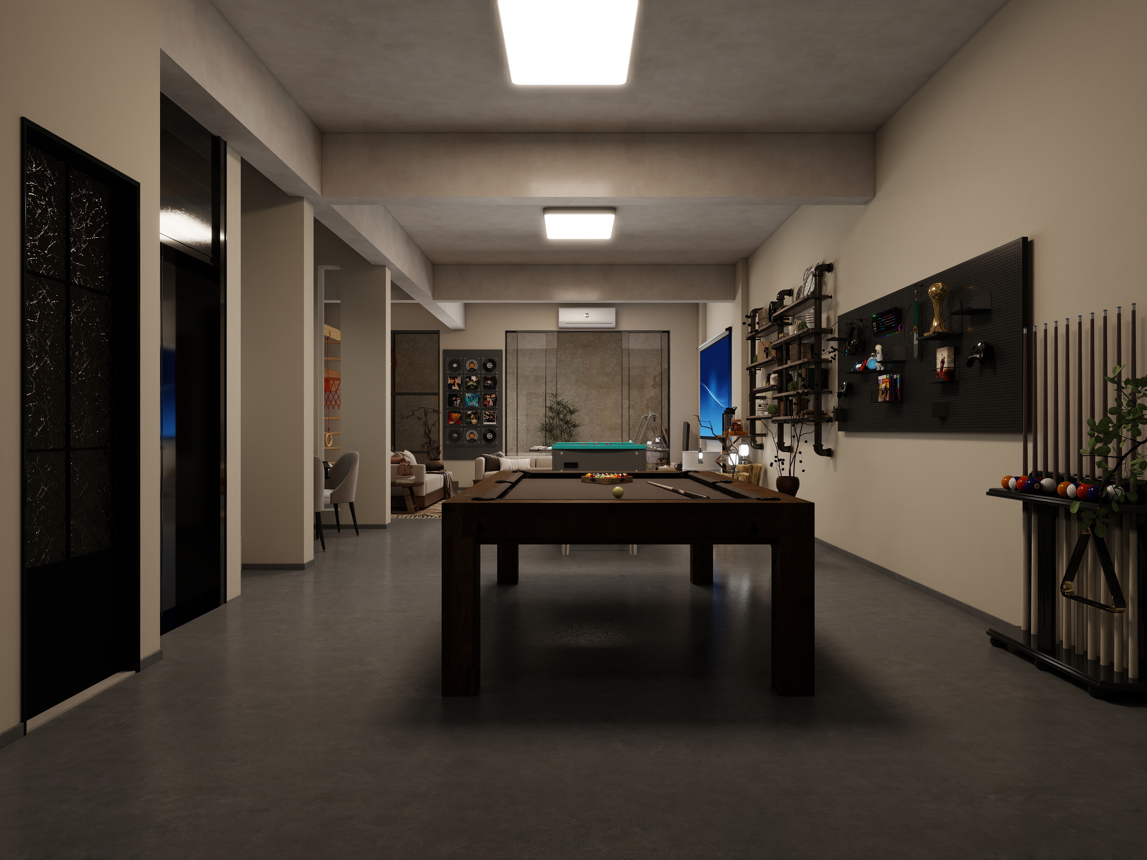 张煜强煜境设计-江门简约中古五层别墅装修效果图