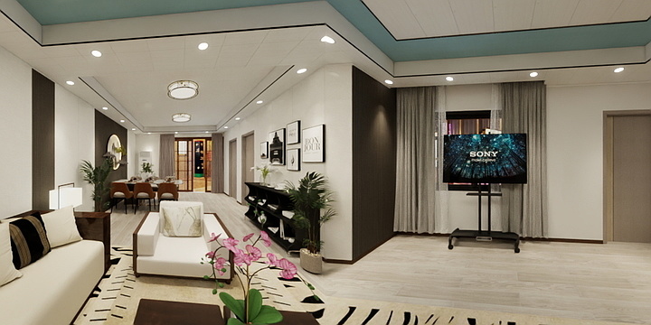 福瑞kjl-邵东市自建房客歺厅-装修设计方案