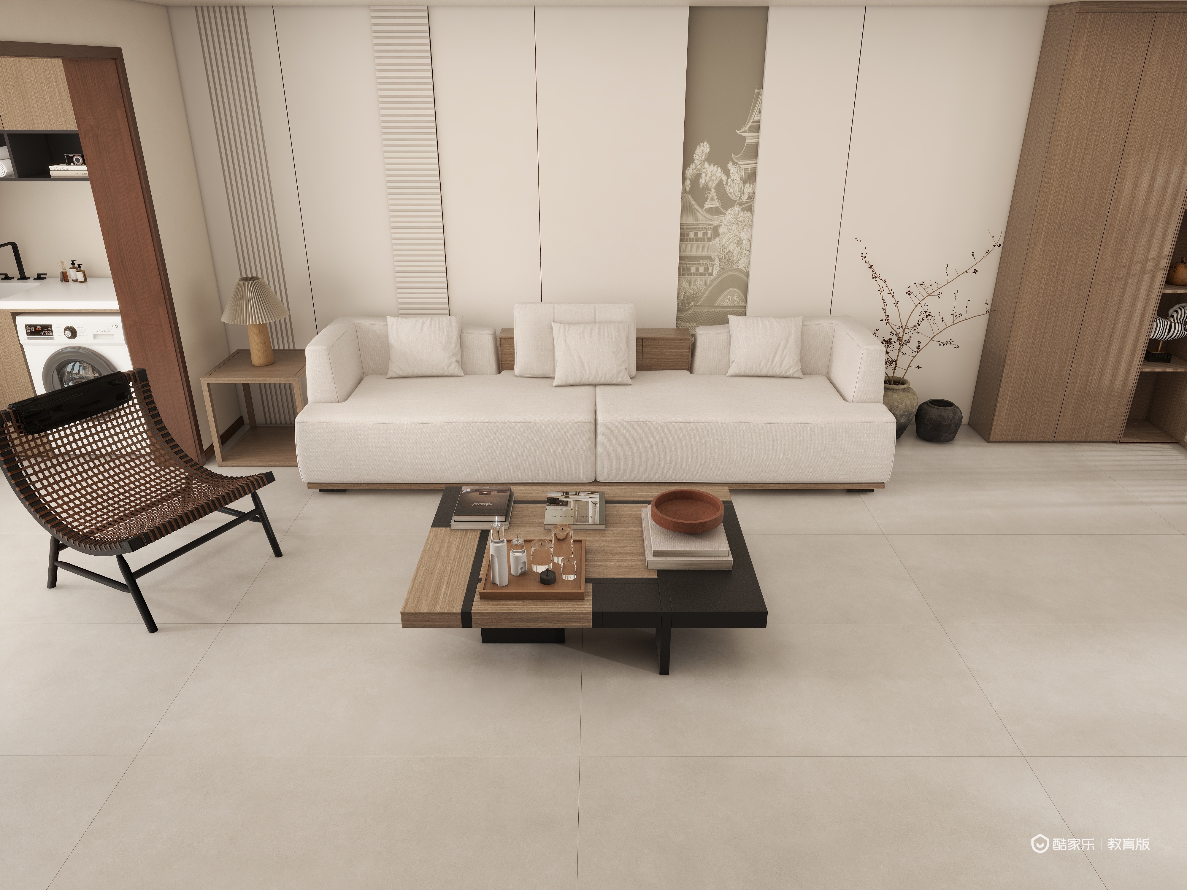 萌哩看海-蟠龙小区141㎡4室装修效果图