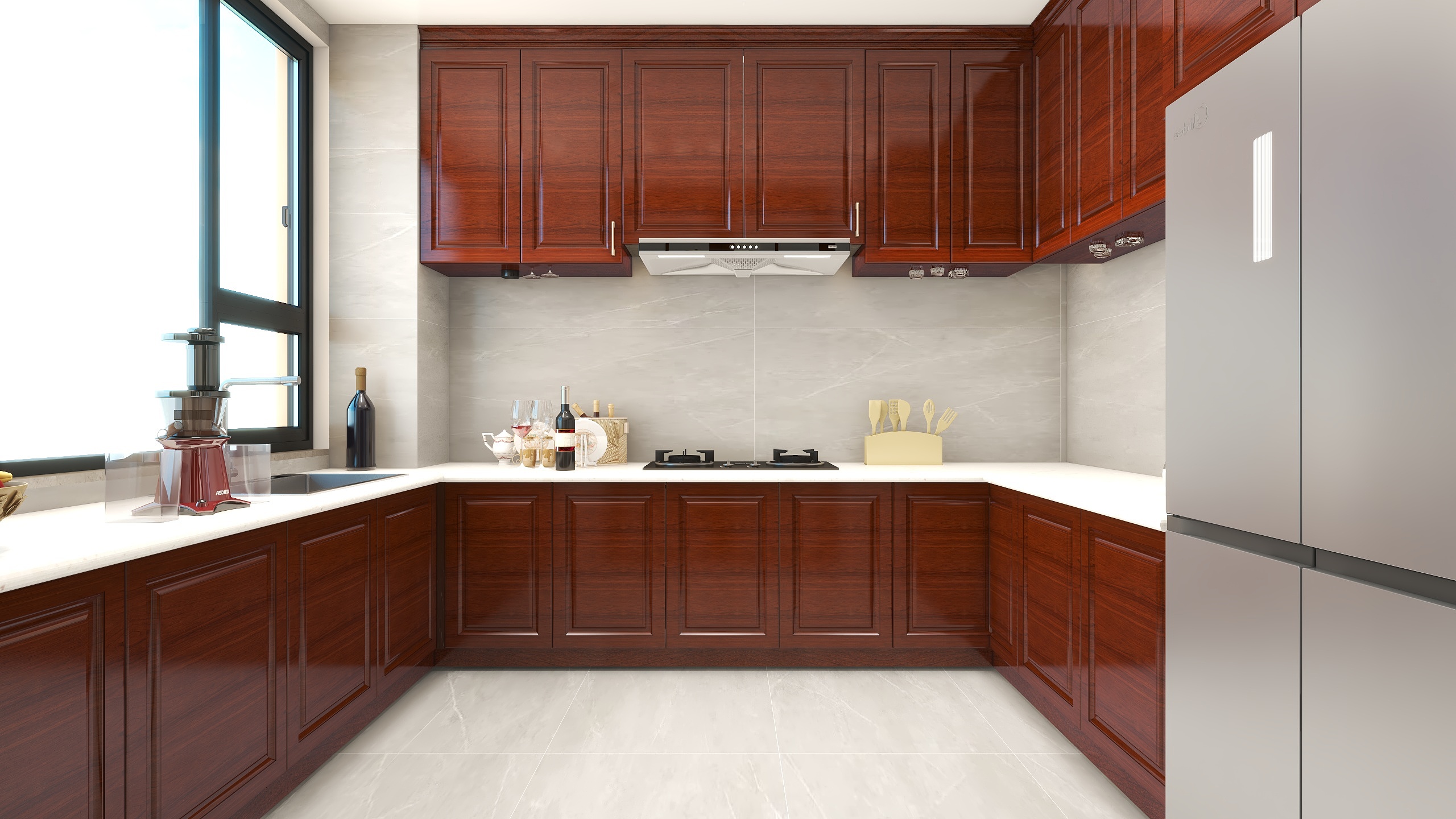 王敏-新中式170㎡1室装修效果图