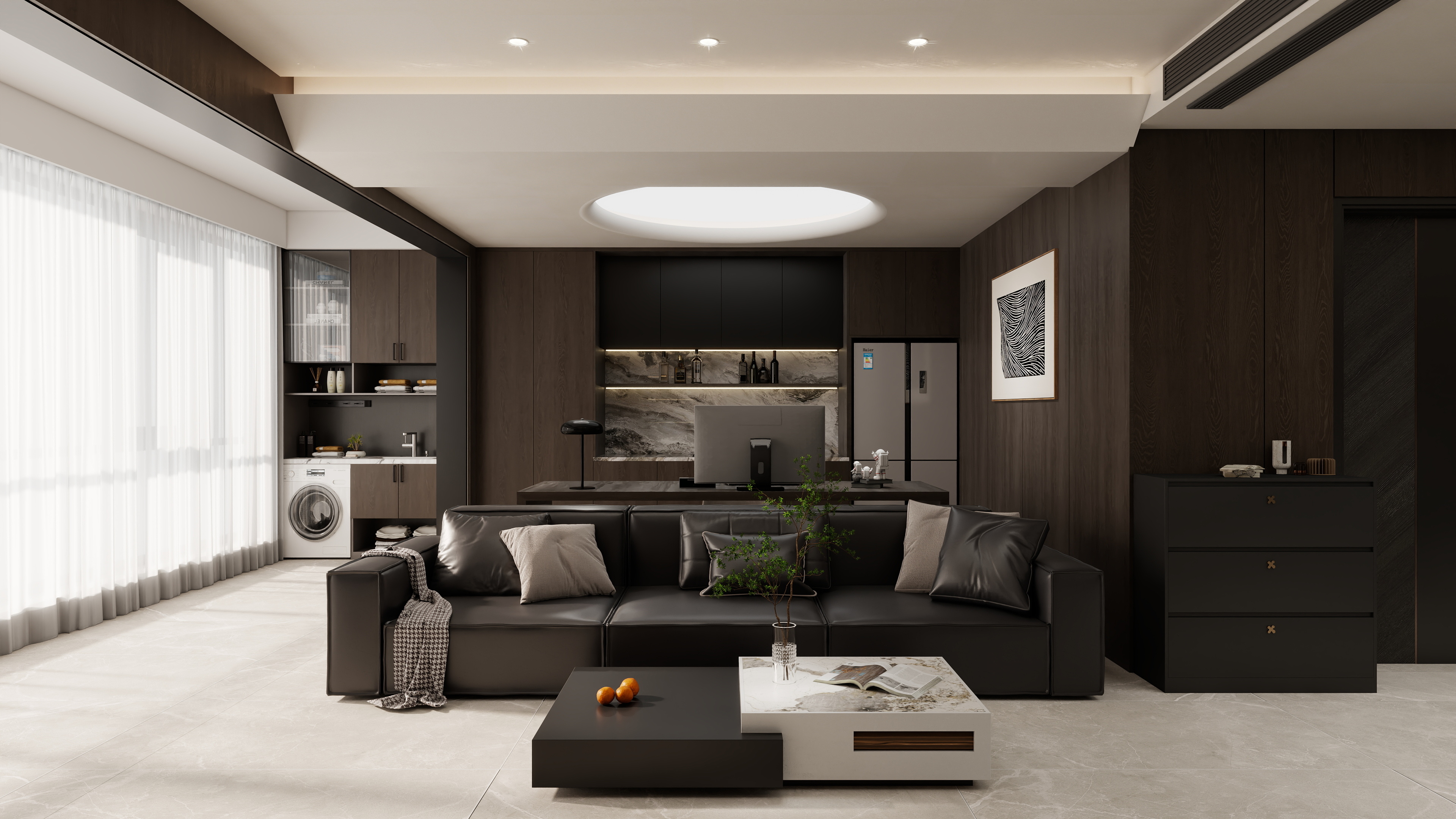 壹诺设计工作室-115㎡3室-现代简约装修效果图