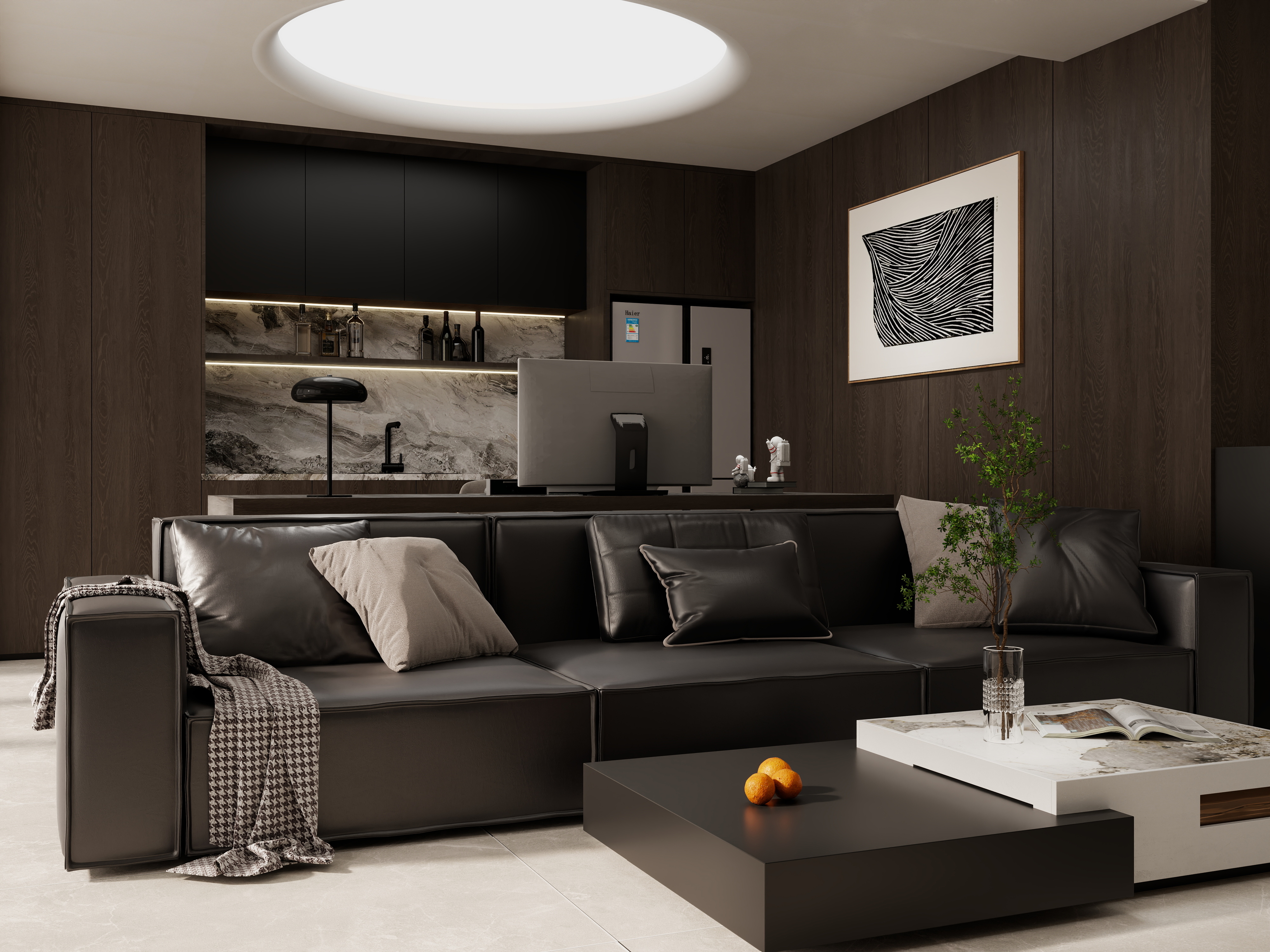 壹诺设计工作室-意式极简装修效果图