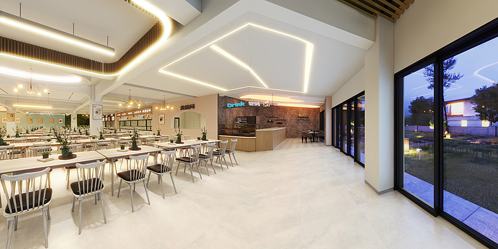 AAA薄荷空间设计-昆山工业园区食堂改造设计-装修设计方案