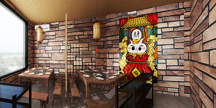 MTY1-小猪火锅店-装修设计方案