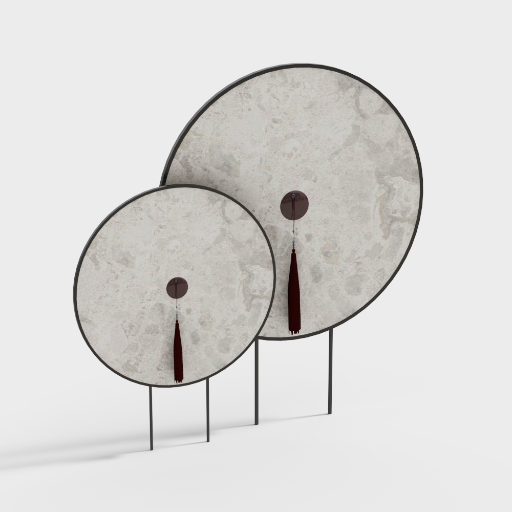 新中式茶室圆盘饰品摆件