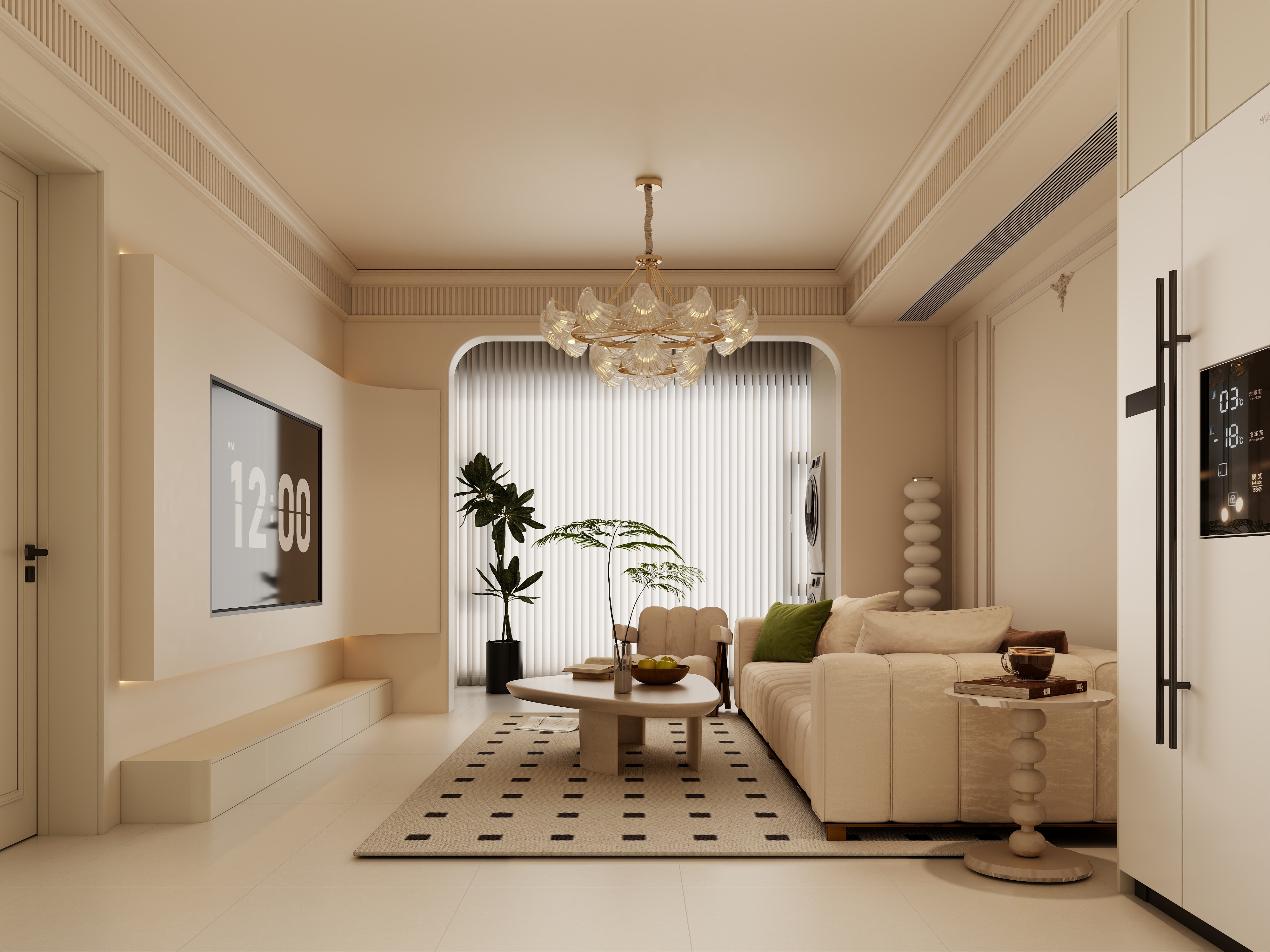 梦天木作-颍上专卖店设计账号-安置房，法式奶油-装修设计方案