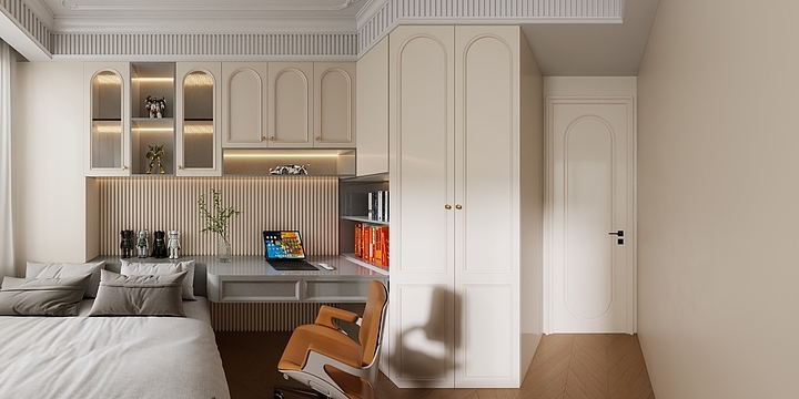 高航-壹城中心94㎡中古风-稻香全屋定制-装修设计方案